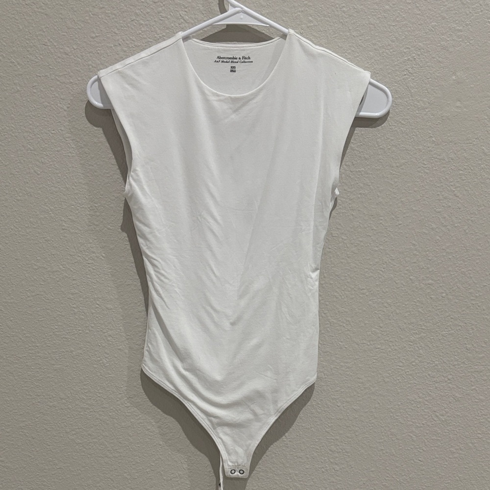 Abercrombie & Fitch White Modal-Blend Scoop Neck Tank